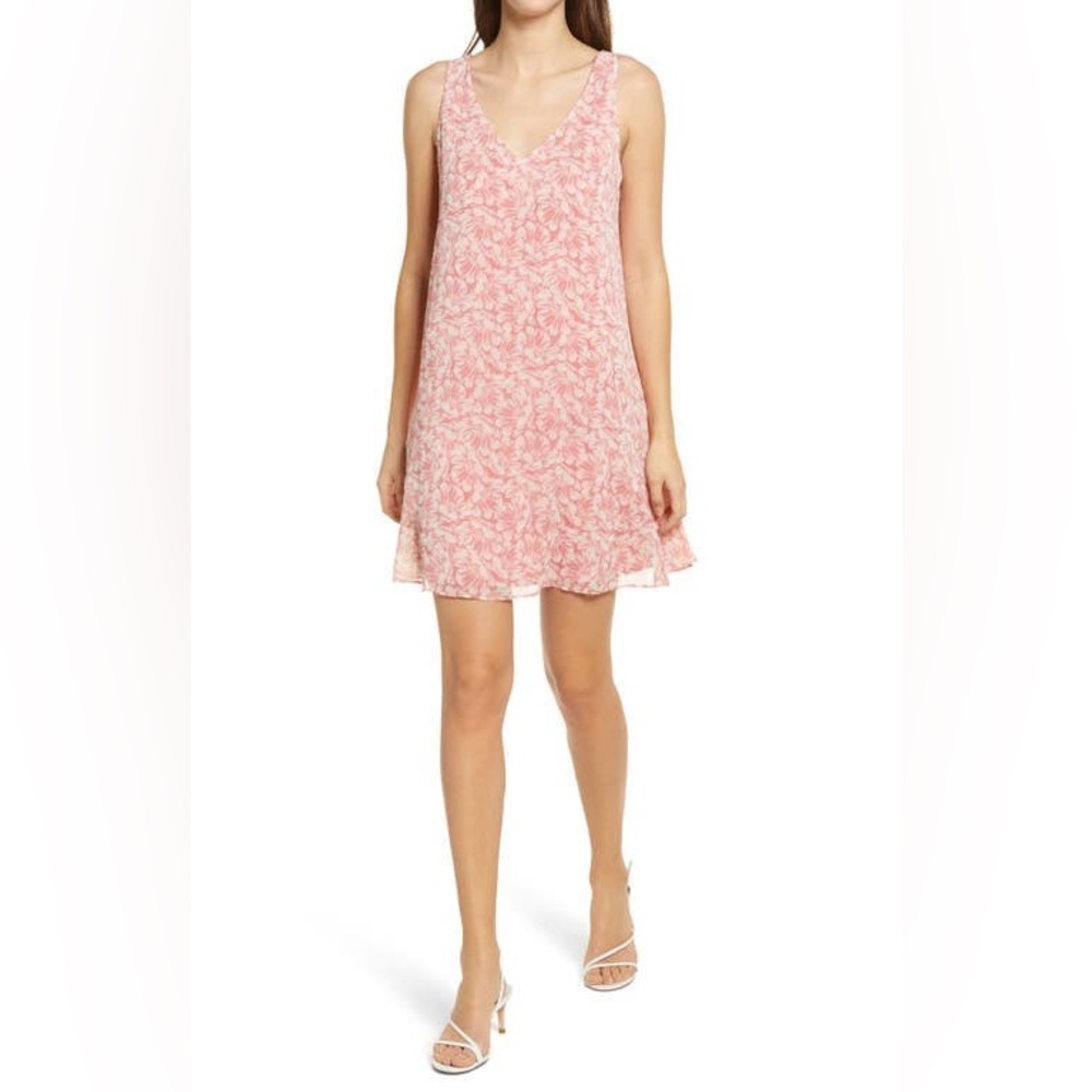 Floral Pink Sleeveless Dress